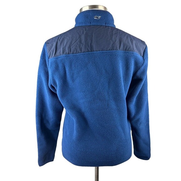 Vineyard Vines Snap Placket Fleece Shep Shirt Pullover Blue Men's Small H12113 - Picture 12 of 15